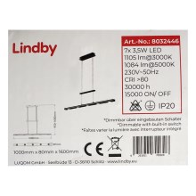 Lindby - LED Himmennettävä riippuvalaisin NAIARA 7xLED/4W/230V