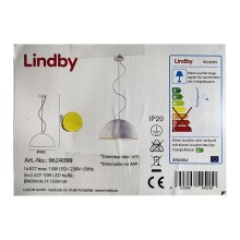 Lindby - LED RGB Himmennettävä kattokruunu johdossa CAROLLE LED/10W/230V Wi-Fi Tuya