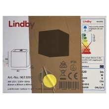 Lindby - LED-seinävalaisin QUASO LED/4W/230V betoni