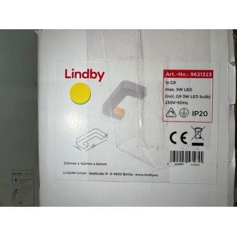 Lindby - LED Seinävalo JULIKA 1xG9/5W/230V