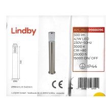 Lindby - LED Ulkovalaisin BELEN LED/4,1W/230V IP44
