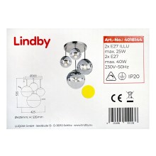 Lindby - Riippukattokruunu RAVENA 2xE27/40W/230V + 2xE27/25W