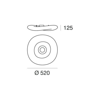 Linea Light 8006 - LED himmennettävä kattovalaisin MR. MAGOO LED/23W/230V halkaisija 52 cm