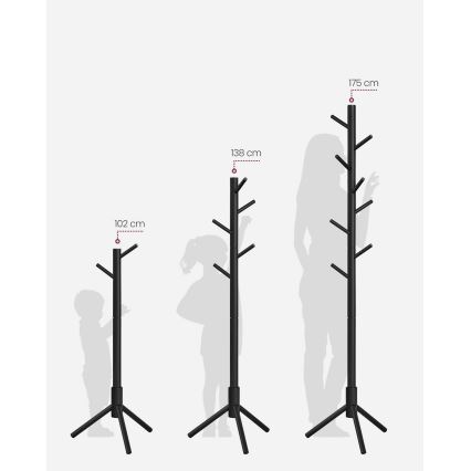 LINEA seisova naulakko musta