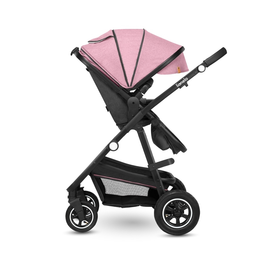 Lionelo - 2-in-1 yhdistelmävaunut AMBER Pink Rose