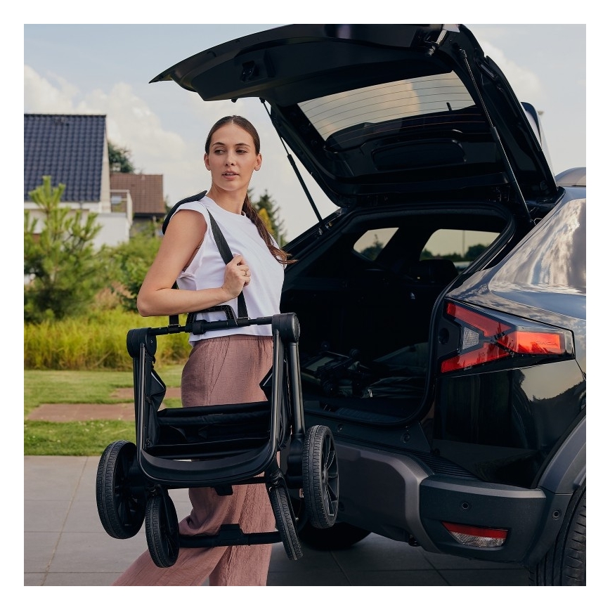 Lionelo - 2-in-1 yhdistelmävaunut MIKA PLUS Brown Rust