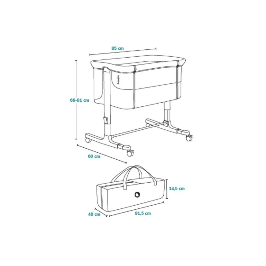 Lionelo - 3-in-1-vauvansänky AURORA beige