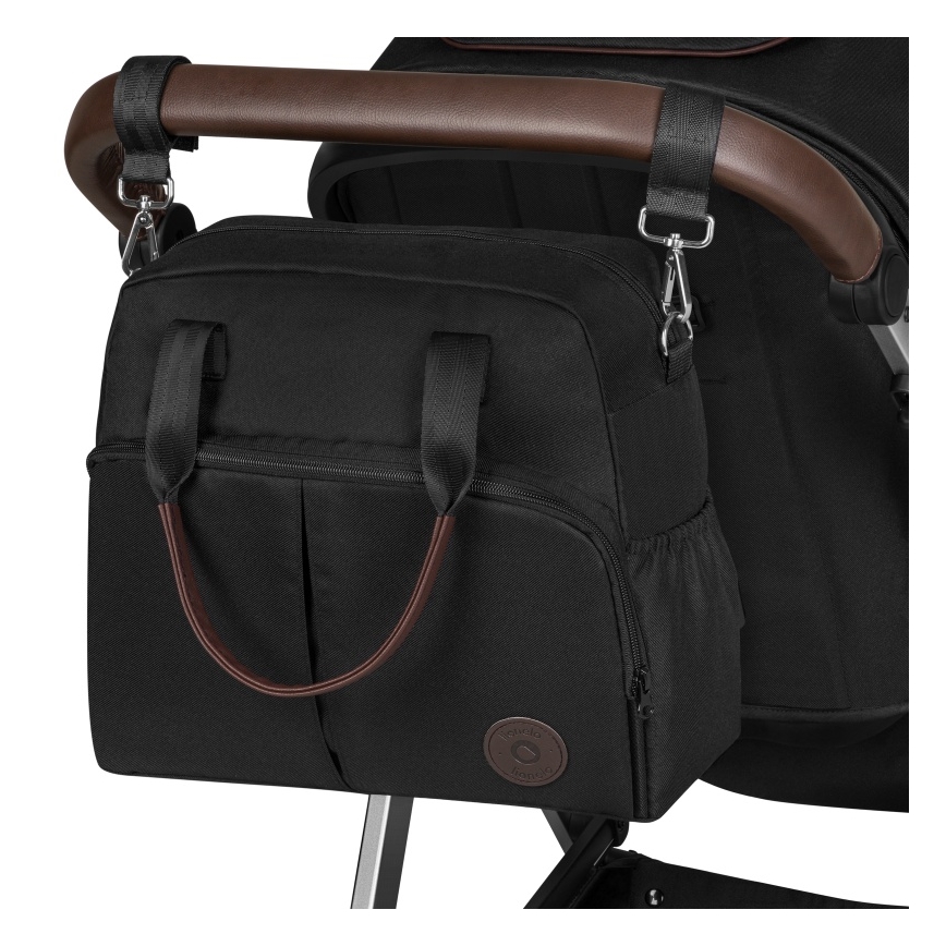 Lionelo - 3-in-1 yhdistelmävaunu AMBER, musta/hopea