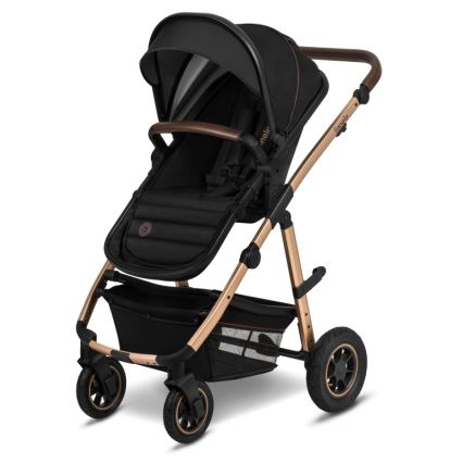 Lionelo - 3-in-1 yhdistelmävaunut AMBER Black Onyx