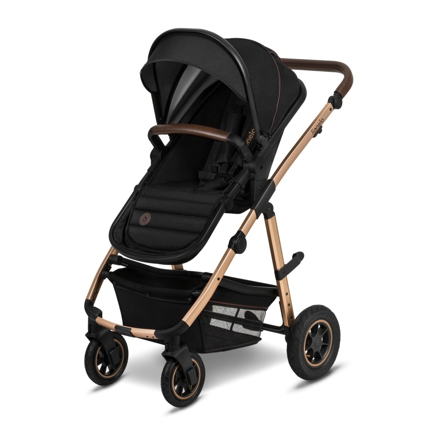 Lionelo - 3-in-1 yhdistelmävaunut AMBER Black Onyx