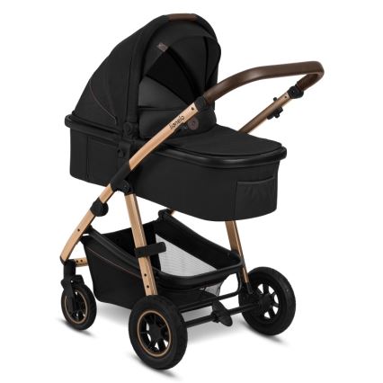 Lionelo - 3-in-1 yhdistelmävaunut AMBER Black Onyx
