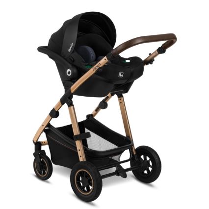 Lionelo - 3-in-1 yhdistelmävaunut AMBER Black Onyx