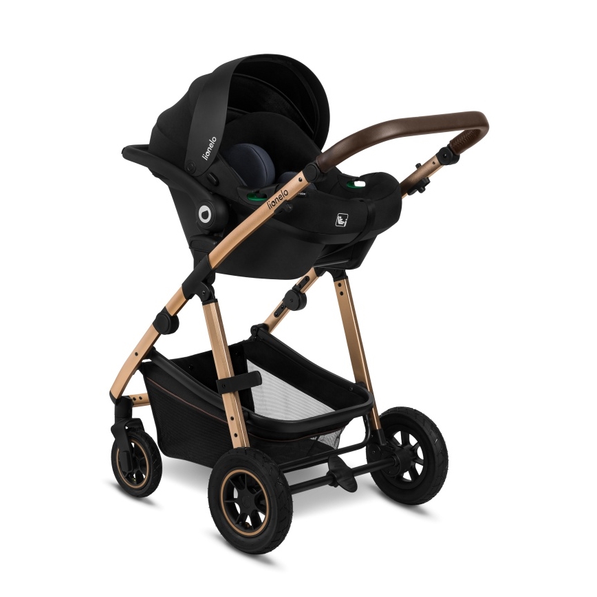 Lionelo - 3-in-1 yhdistelmävaunut AMBER Black Onyx