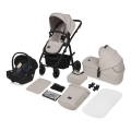 Lionelo - 3-in-1 yhdistelmävaunut AMBER PLUS Beige hiekka