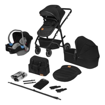 Lionelo - 3-in-1 yhdistelmävaunut BIANKA Black Onyx