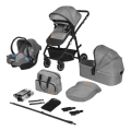 Lionelo - 3-in-1 yhdistelmävaunut BIANKA Grey Stone