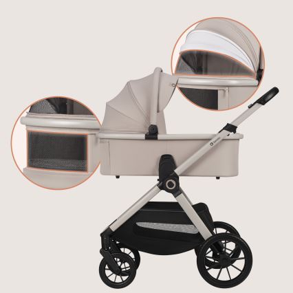 Lionelo - 3-in-1 yhdistelmävaunut LAYLA Beige Sand