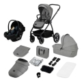 Lionelo - 3-in-1 yhdistelmävaunut MERIL Grey Stone