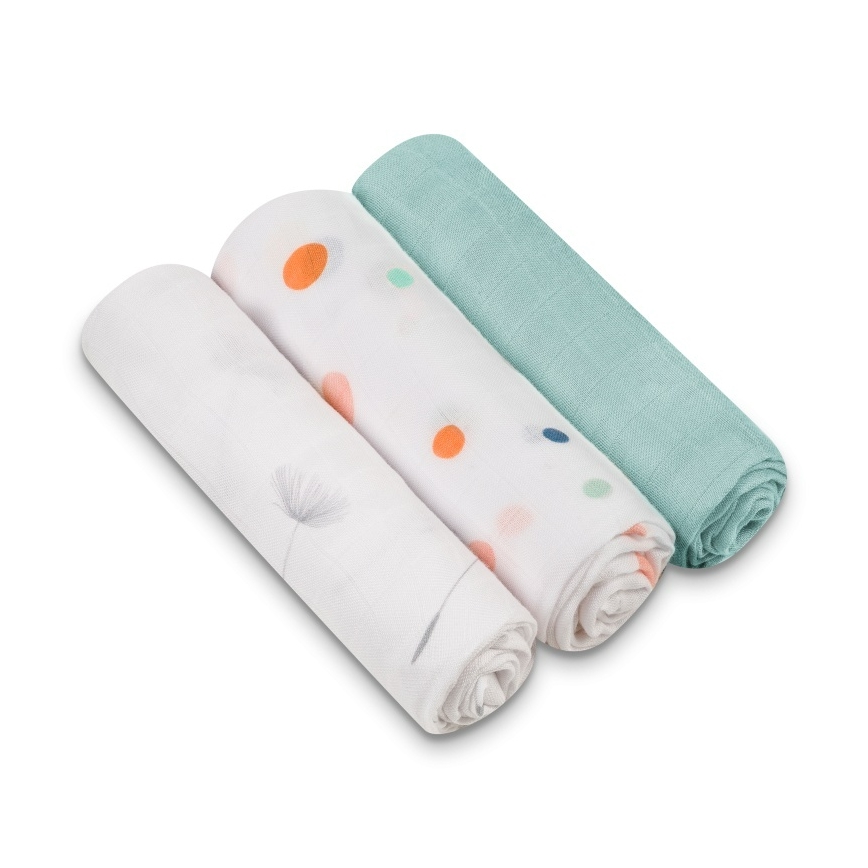 Lionelo - 3 kpl bambuharsosetti 70x70 cm Dot