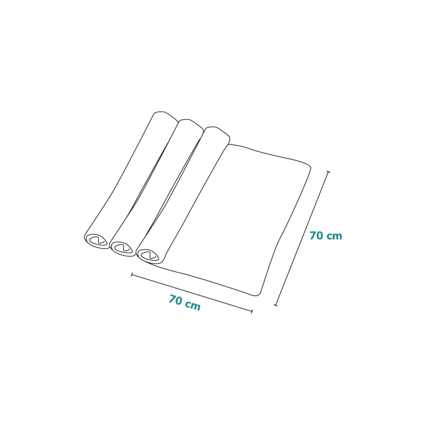 Lionelo - 3 kpl bambuharsosetti 70x70 cm Dot