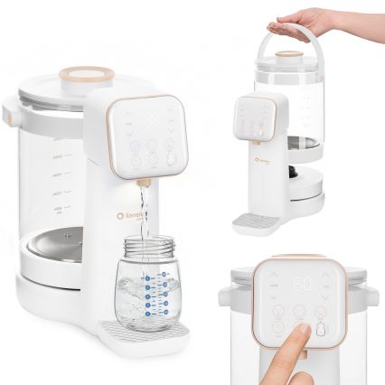 Lionelo - Äidinmaidonkorvikkeen valmistin BABYPRESTO 2.0 1200W/230V Valkoinen