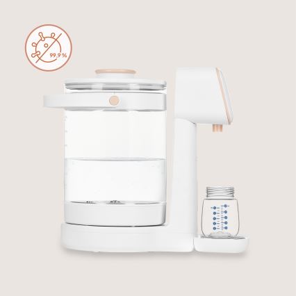 Lionelo - Äidinmaidonkorvikkeen valmistin BABYPRESTO 2.0 1200W/230V Valkoinen