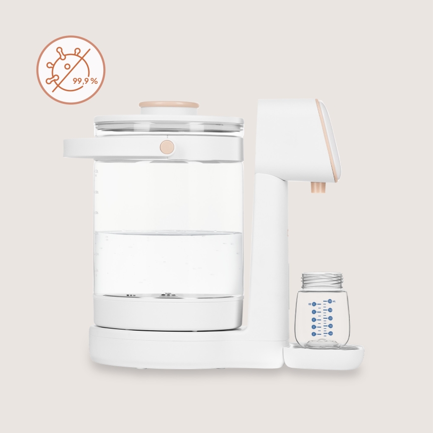 Lionelo - Äidinmaidonkorvikkeen valmistin BABYPRESTO 2.0 1200W/230V Valkoinen