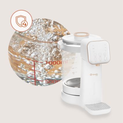 Lionelo - Äidinmaidonkorvikkeen valmistin BABYPRESTO 2.0 1200W/230V Valkoinen