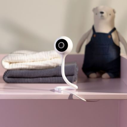 Lionelo - Älykäs vauvamonitori BABYLINE SMART Wi‑Fi, valkoinen
