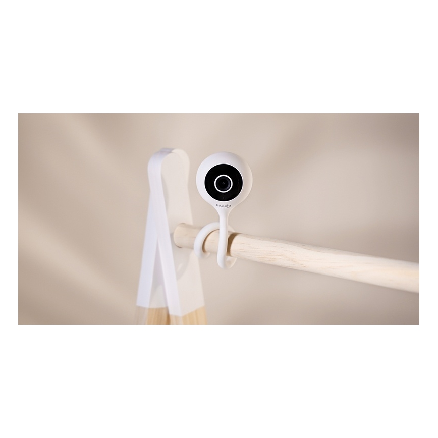Lionelo - Älykäs vauvamonitori BABYLINE SMART Wi‑Fi, valkoinen