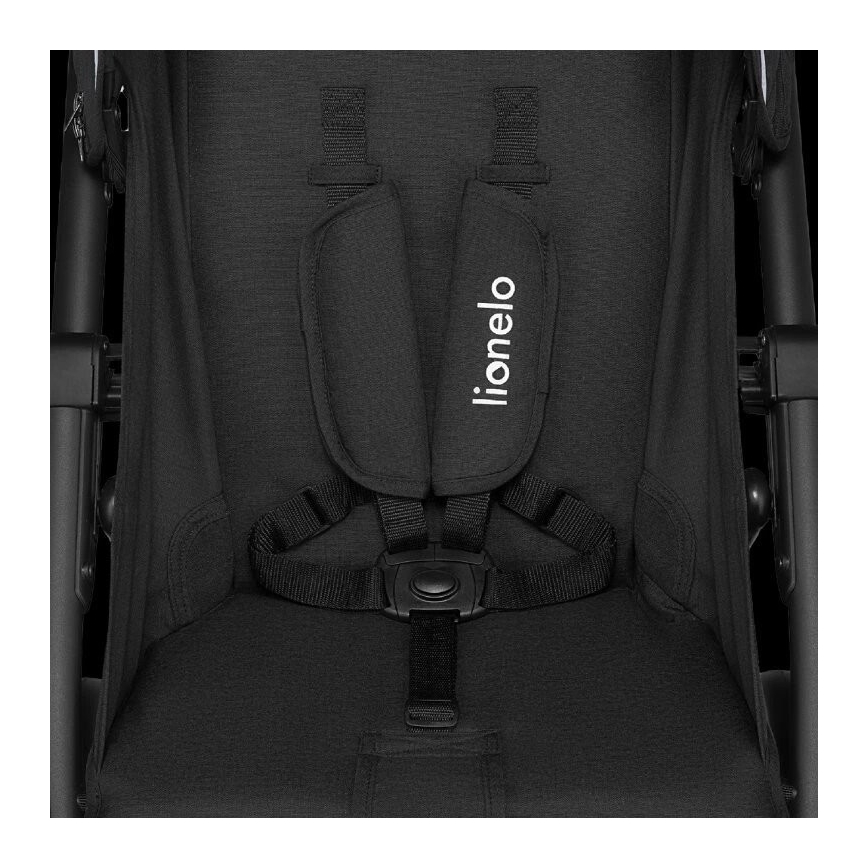 Lionelo - ANNET PLUS urheiluvaunut, musta