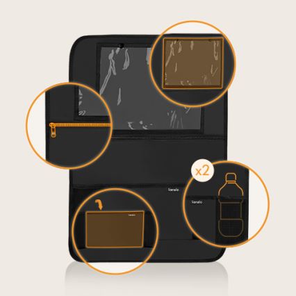 Lionelo - Auton järjestäjä SEAT ORGANIZER Musta