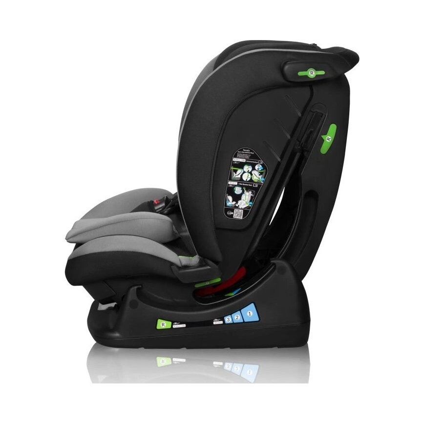 Lionelo - Autonistuin AART i-Koko 40-150 cm musta/harmaa