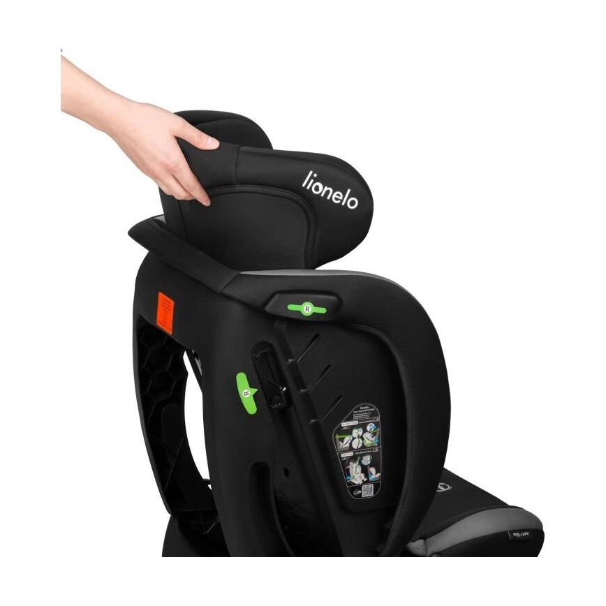 Lionelo - Autonistuin AART i-Koko 40-150 cm musta/harmaa