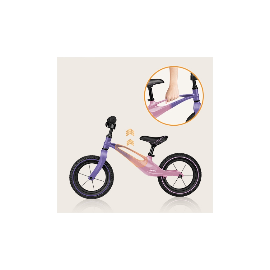 Lionelo - BART AIR tasapainopyörä, violetti/vaaleanpunainen