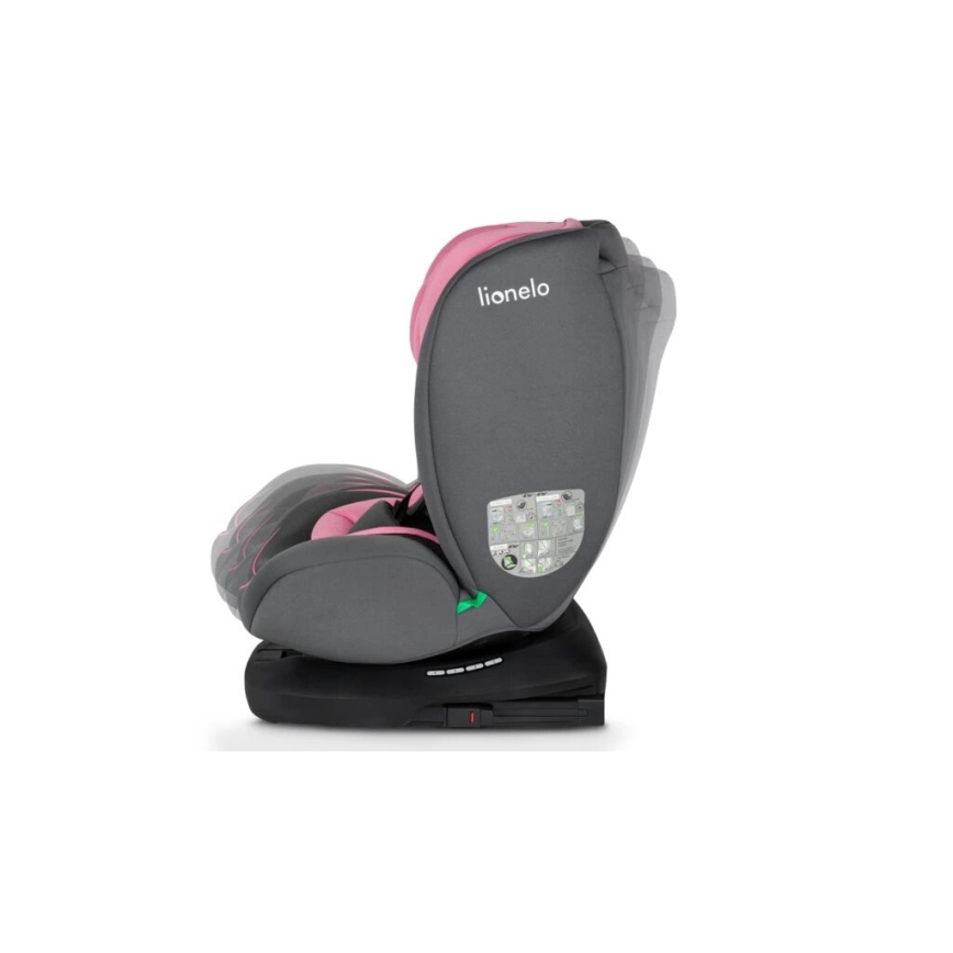Lionelo - BASTIAAN i-Size lasten turvaistuin 40-150 cm harmaa/vaaleanpunainen