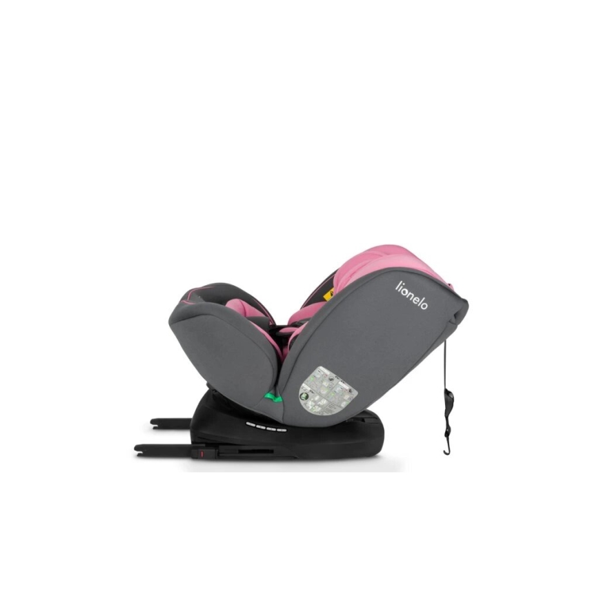 Lionelo - BASTIAAN i-Size lasten turvaistuin 40-150 cm harmaa/vaaleanpunainen