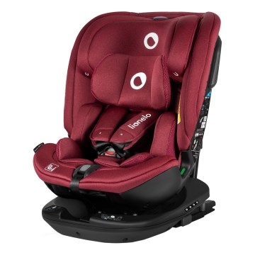 Lionelo - BASTIAAN kääntyvä turvaistuin jalustalla i-Size 40–150 cm burgundinpunainen