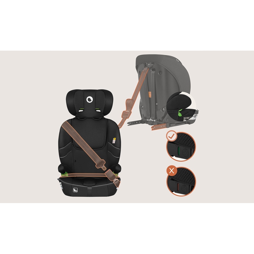 Lionelo - BILLY i-Size turvaistuin 76-150 cm Black Carbon