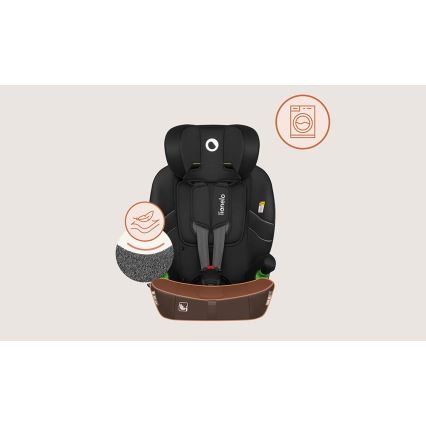Lionelo - BILLY i-Size turvaistuin 76-150 cm Black Carbon