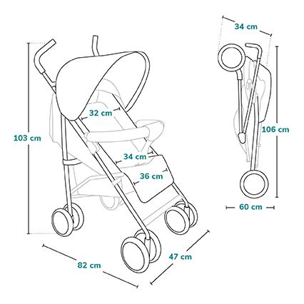 Lionelo - ELIA kevyet matkarattaat, harmaa