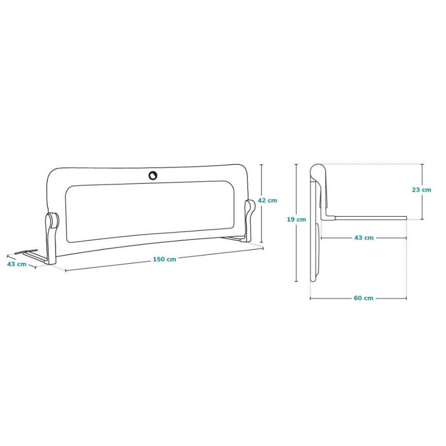 Lionelo - EVA-turvakaide sänkyyn, beige