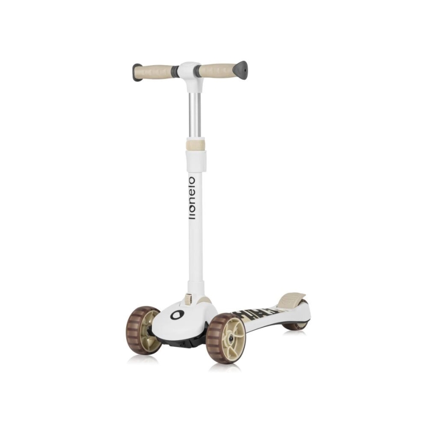 Lionelo - FRANKY lasten 2-in-1 potkulauta, valkoinen/beige