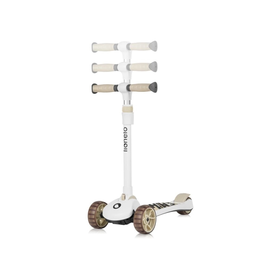 Lionelo - FRANKY lasten 2-in-1 potkulauta, valkoinen/beige