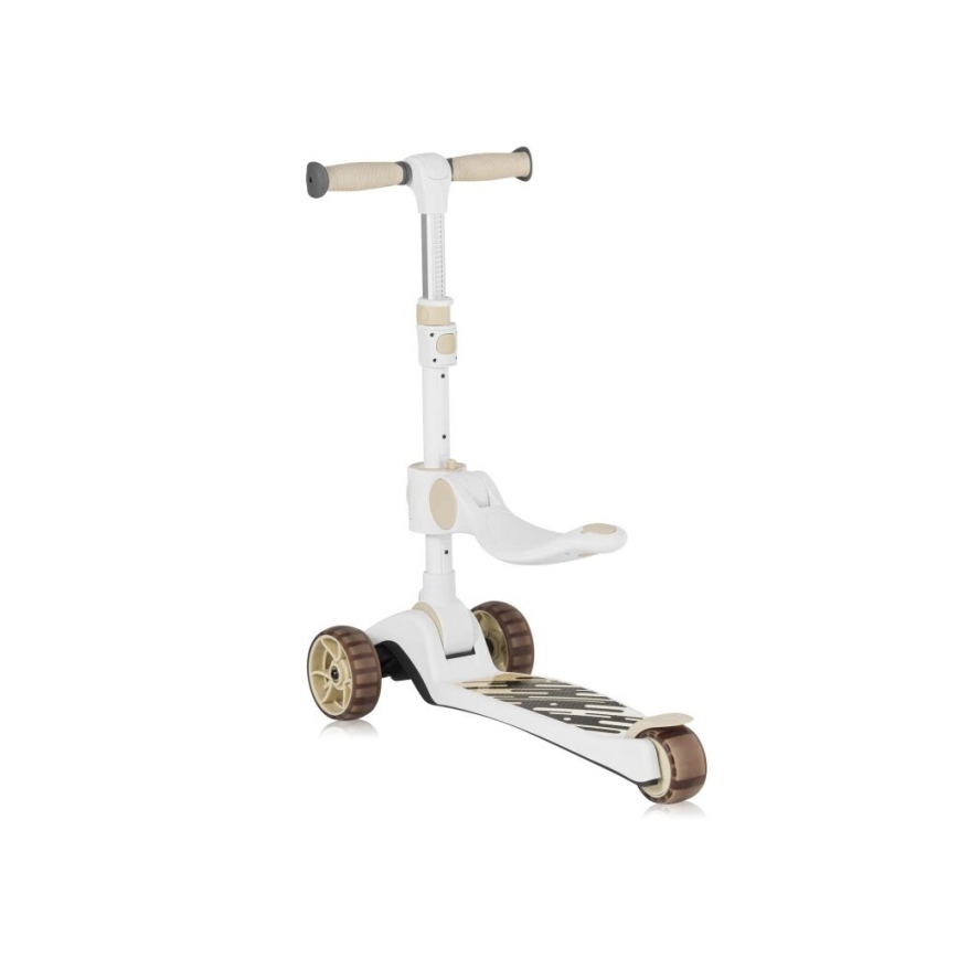Lionelo - FRANKY lasten 2-in-1 potkulauta, valkoinen/beige