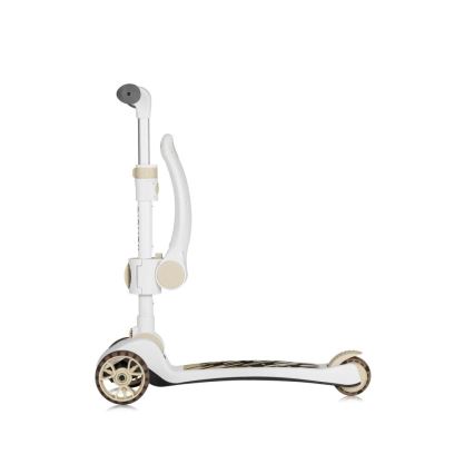 Lionelo - FRANKY lasten 2-in-1 potkulauta, valkoinen/beige