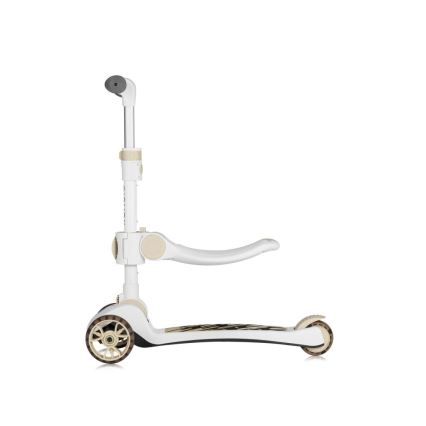 Lionelo - FRANKY lasten 2-in-1 potkulauta, valkoinen/beige