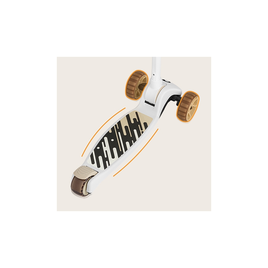 Lionelo - FRANKY lasten 2-in-1 potkulauta, valkoinen/beige