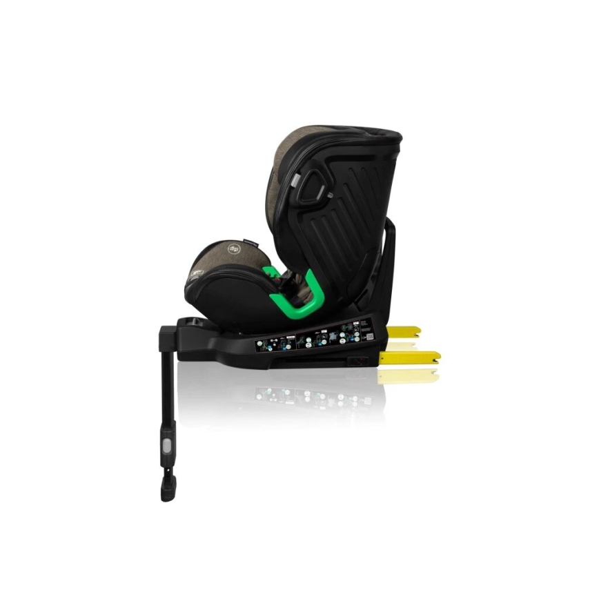 Lionelo - Turvaistuin jalustalla, kääntyvä HARMONY i-Size 40-150 cm musta/oliivinvihreä