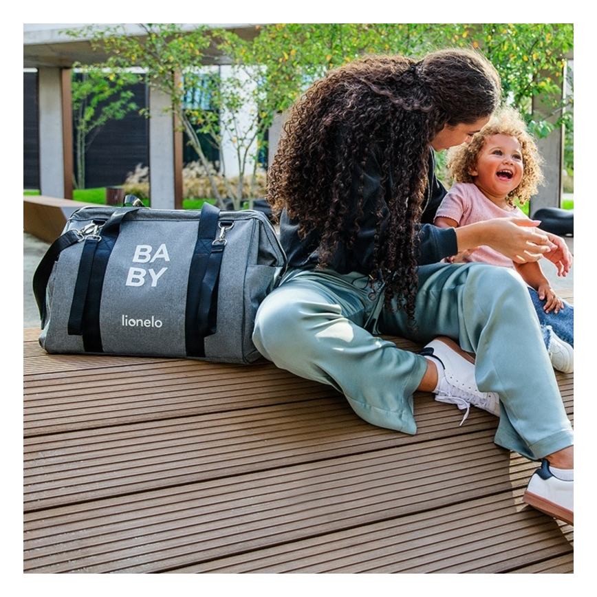 Lionelo - Hoitolaukku lastenrattaisiin IDA Grey Concrete